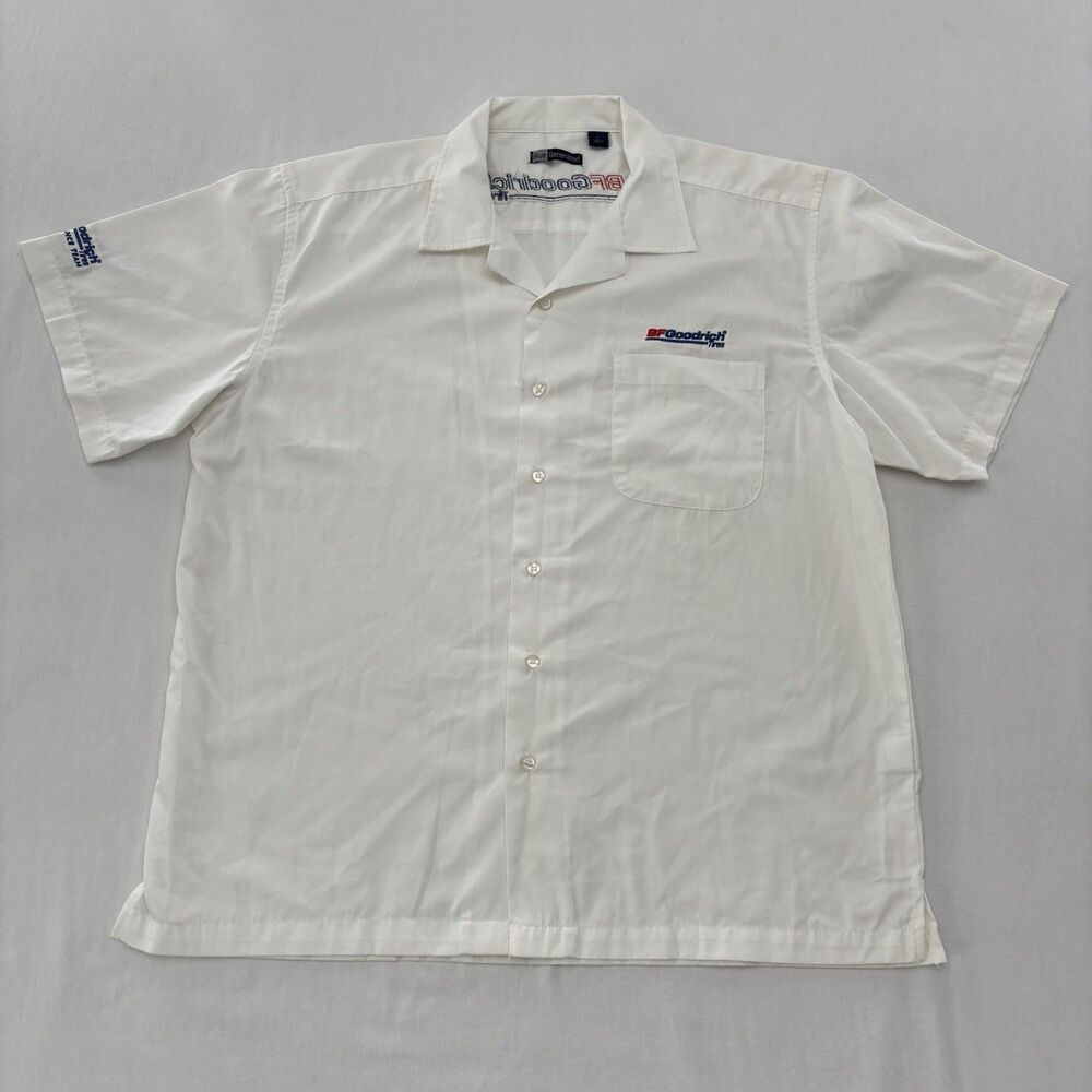 BFGoodrich Tires Performance Team Work Shirt Large White Embroidered Uniform
